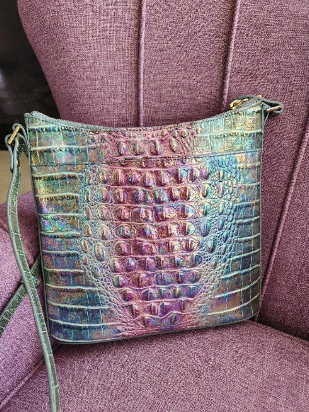 Brahmin Gorgeous Iridescent Leather Handbag - Picture 5 of 5